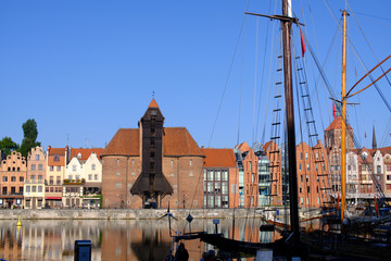 Obraz premium Marina - Impressions from Gdańsk (Danzig in German) a port city on the Baltic coast of Poland