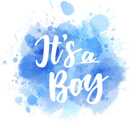 It's a boy watercolor background