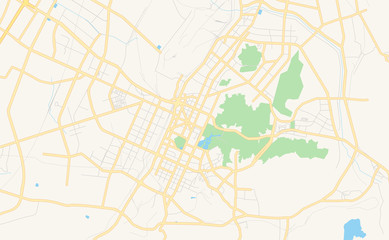 Printable street map of Anshan, China