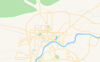 Printable street map of Guigang, China