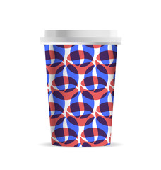 Vector coffee cup template with coffee and coffee cups for your design - 296310489