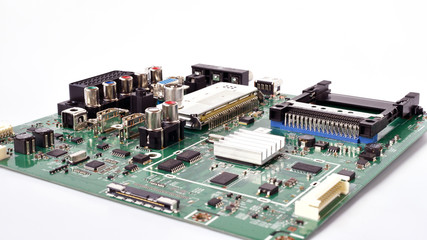 Electronic scheme on a white background