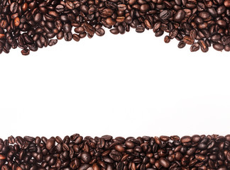 coffee beans on white background