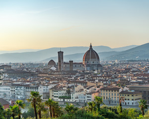 Fototapeta na wymiar Aerial View of Florence Cathedral - Duomo di Firenze