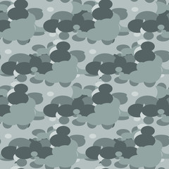 seamless pattern with gray cloud camouflage
