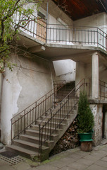 Escaleras del barrio judío de Cracovia, Polonia. Imagen de la escena de la famosa película La...