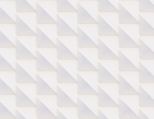 Seamless 3D pattern made of white and beige geometric shapes, creative background or wallpaper surface made of light and shadow. Futuristic decorative abstract texture design, simple graphic elements