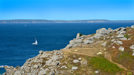 The Pointe du Millier depends on the commune Beuzec Cap Sizun in the Finistère department of...