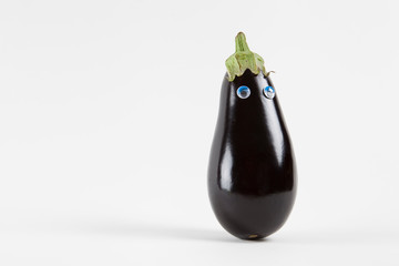 eggplant doll eyes back white