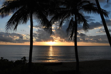 Sunrise on a tropical beach