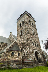 Fototapeta premium ALESUND, Norway - June, 2019: Street of Norwegian town Alesund with Art Nouveau architecture.