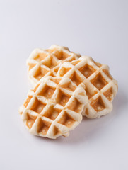 waffles on white background