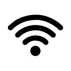 Wifi wireless internet signal flat icon for apps