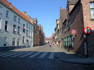 Fototapeta na wymiar Old town in Belçika Brugge