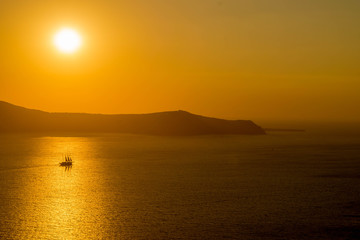 Naklejka na ściany i meble Sunset / Greece / Santorini