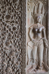 sculpted stone in temple