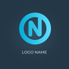 Letter "N" logo isolated. Alphabet image