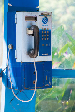 public telephone hanging in indonsia