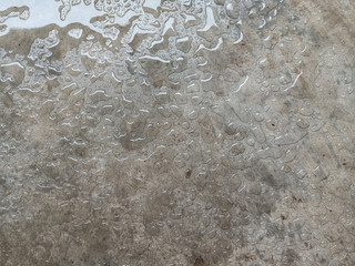 View of the top of the area with rain drops, rain water falling.