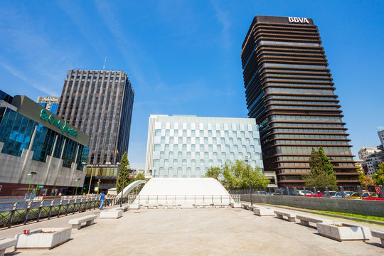 Business districts of AZCA and CTBA in Madrid, Spain