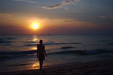 Naklejka premium Profiter de la mer