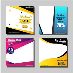 Set Of Social Media Banners