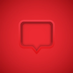 Red high-detailed 3D speech bubbles, vector illustration