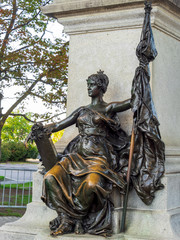 Detail einer Statue auf dem Parlament Hill in Ottawa