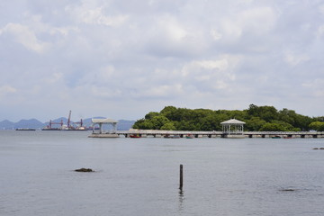 panoramic view of the port of miami