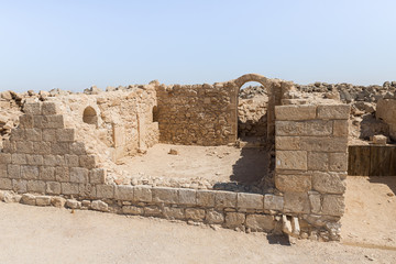 Ruins  of the Nabataean city of Avdat, located on the incense road in the Judean desert in Israel. It is included in the UNESCO World Heritage List.