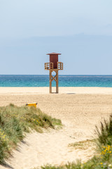 Lifeguard tower in Tarifa beach