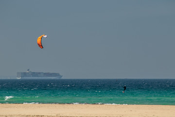 Kitesurfing in Tarifa, Spain