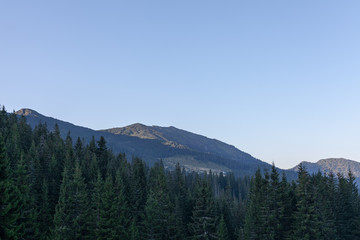 Naklejka premium panoramic view of the mountains