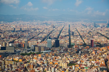 Obraz premium The Eixample district of Barcelona in Spain