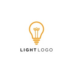 light bulb line vector logo template art eco energy power electricity idea concept