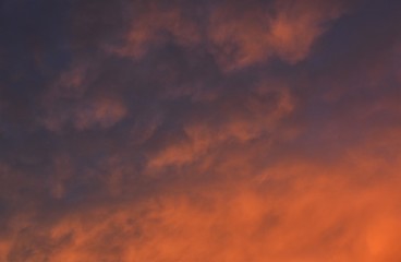 clouds in colorful shades