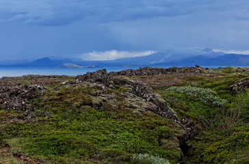 Fototapeta na wymiar Landscape of Iceland, Silfra column