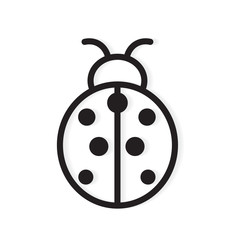 cute ladybug icon - vector illustration