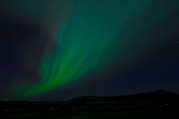 Fototapeta na wymiar Colorful northern light in iceland