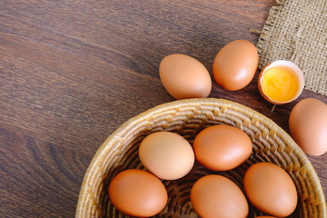 Fresh organic chicken eggs