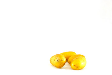 Potatoes isolate on  white background