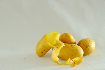 Potatoes isolate on a white background