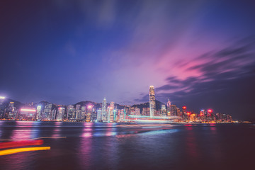 Fototapeta na wymiar Hong Kong Victoria Harbor landscape