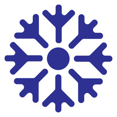 Vector illustration of a snowflake. Logo of temperature. Weather forecast icon. Cold, snowy weather.