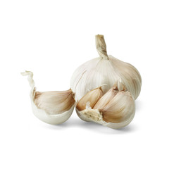 Garlic isolated on white background