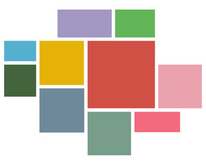 Vector Mood Board & Branding Presentation. Creative Theme Mood Board, Logo Template, Collage Frames with Universal Colour Palette. Picture Display & Montage.