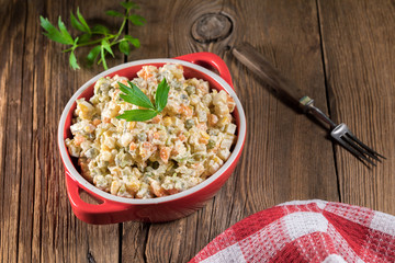Russian traditional salad