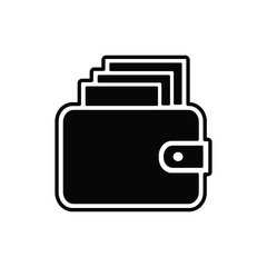 wallet icon in trendy flat design