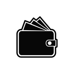 wallet icon in trendy flat design