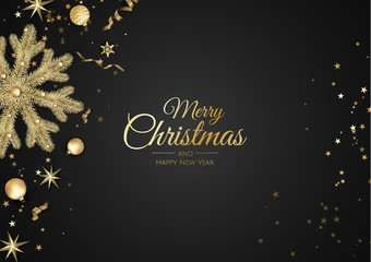 Fototapeta na wymiar Christmas vector background. Xmas sale, holiday web banner.